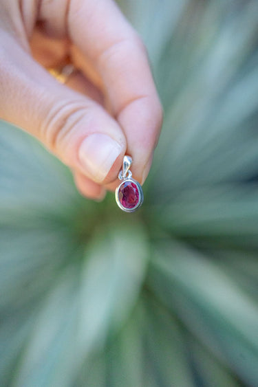 Pink Tourmaline Faceted Pendant